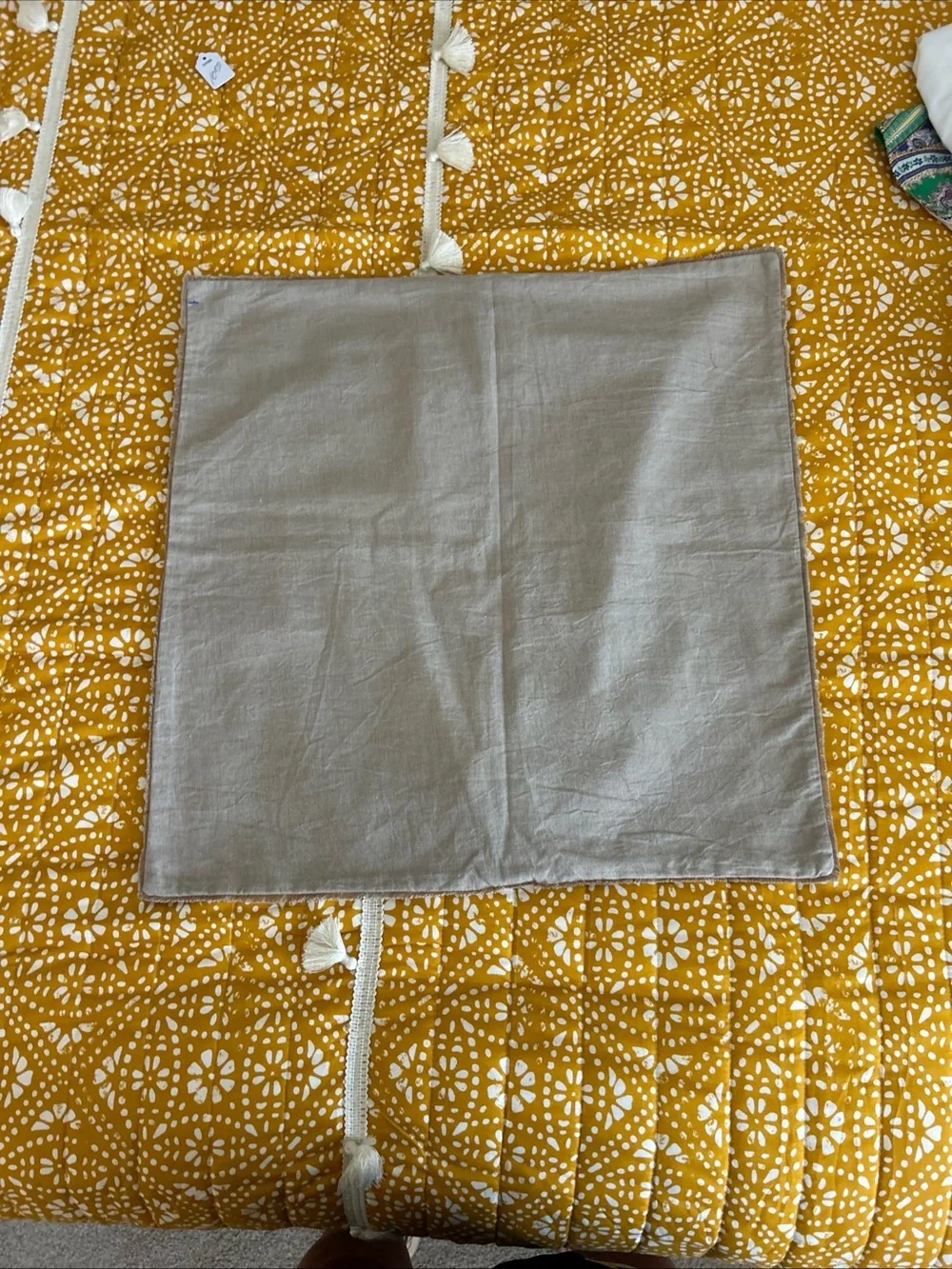 West Elm Linen Square 20x20 pillow in Taupe NWT
